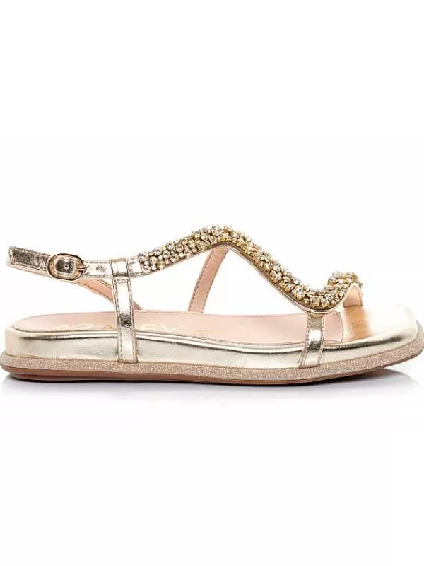 El Rayo Sandals<Azarey 494H500M - Flat Rhinestone Sandal