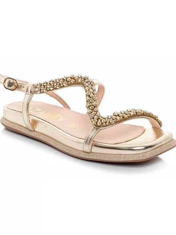 El Rayo Sandals<Azarey 494H500M - Flat Rhinestone Sandal