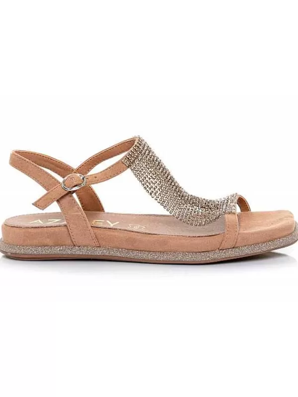 El Rayo Sandals<Azarey 494H501 - Fantasia Flat Sandal